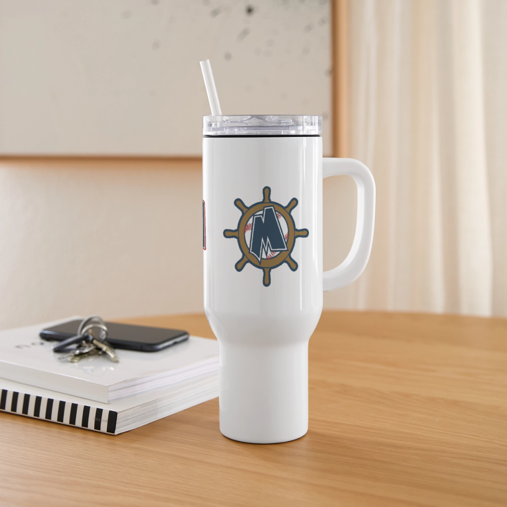 Muskegon Clippers 40 oz Travel Tumbler - white
