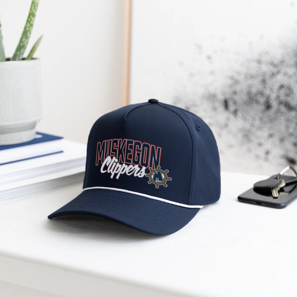 Muskegon Clippers Rope Cap - navy/white