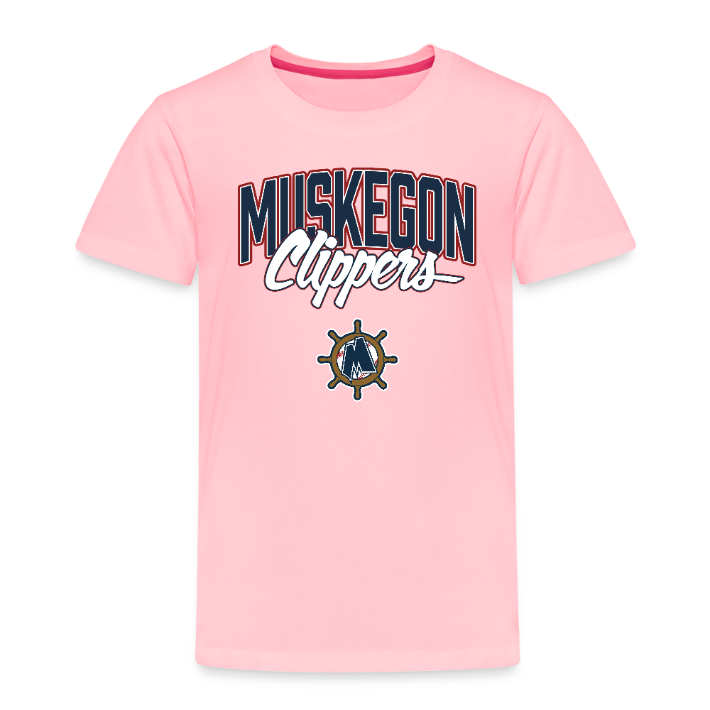 Muskegon Clippers Toddler Premium T-Shirt - pink