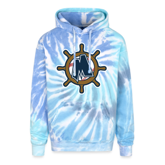 Clippers Adult Tie Dye Hoodie - blue lagoon