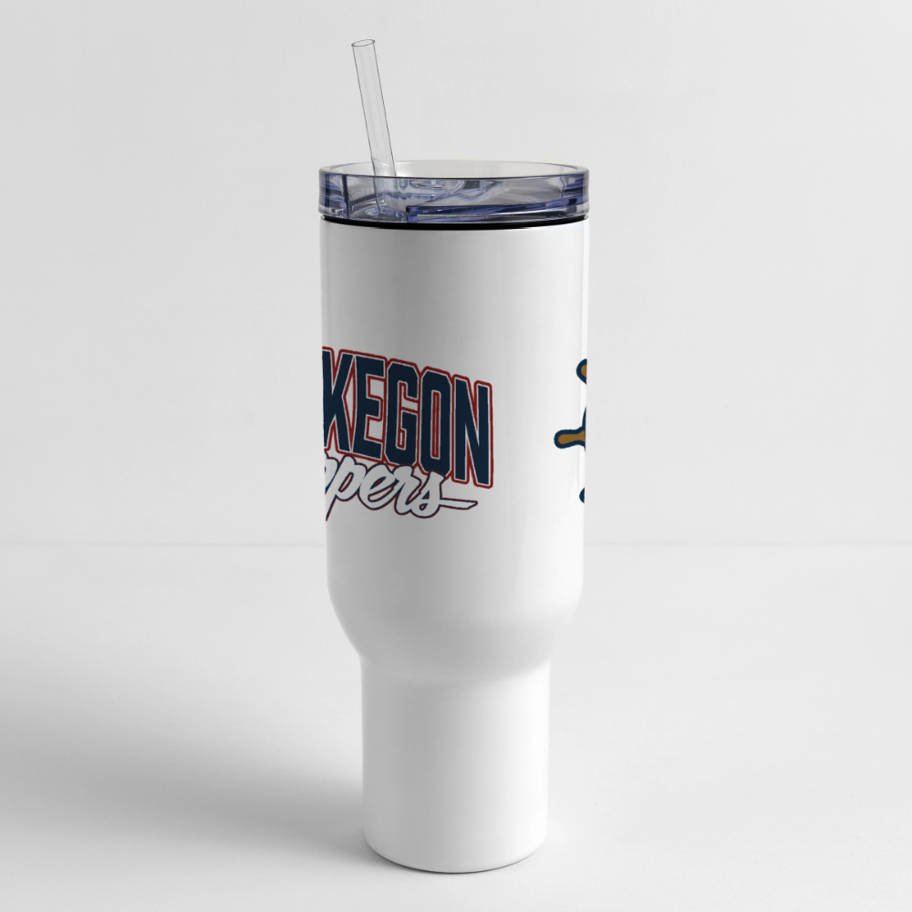 Muskegon Clippers 40 oz Travel Tumbler - white