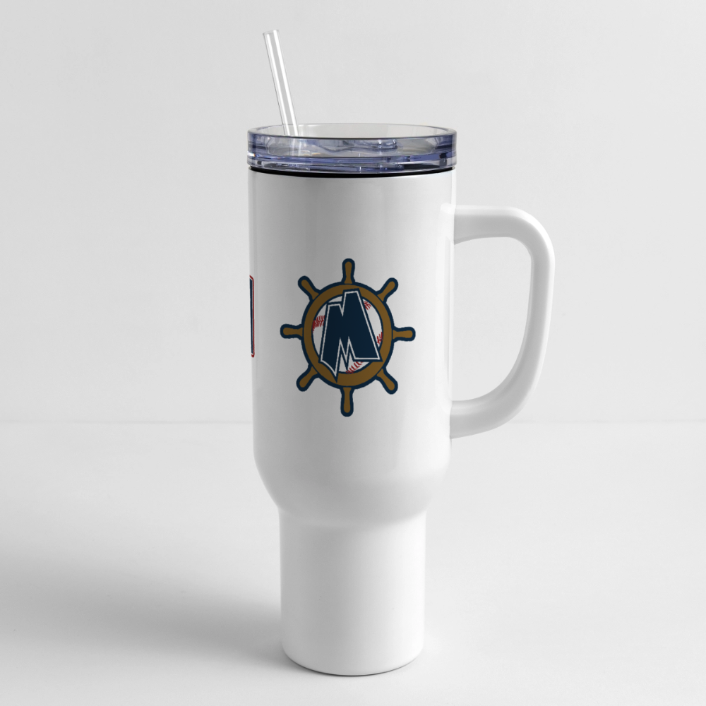 Muskegon Clippers 40 oz Travel Tumbler - white