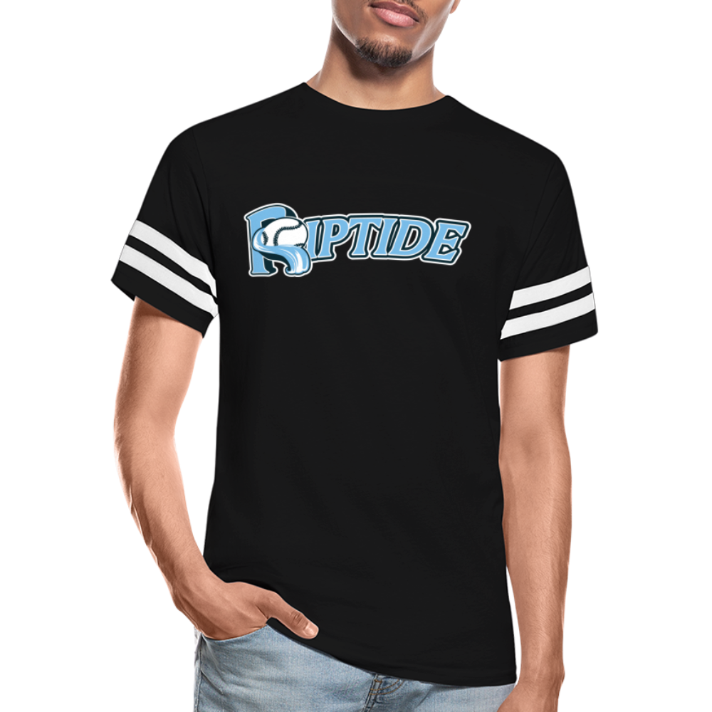 Riptide Baseball - Vintage Sport T-Shirt - black/white