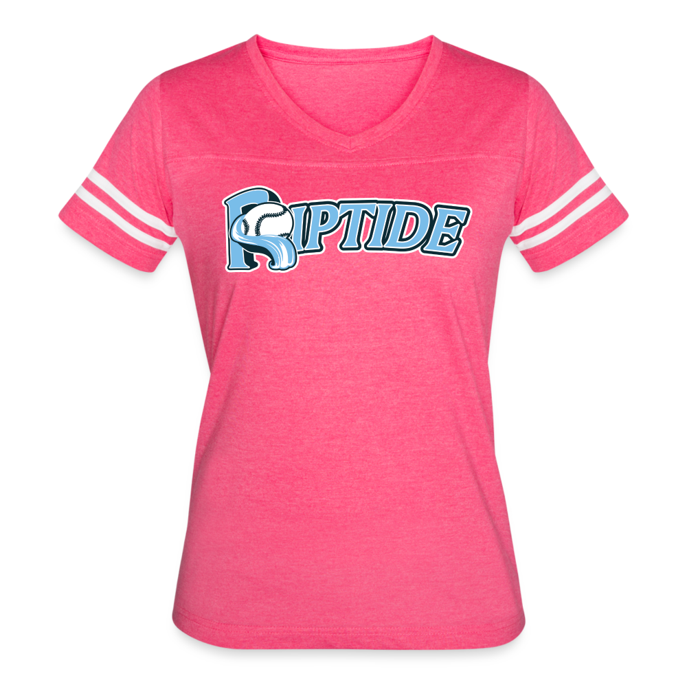 Riptide Baseball - Women’s Vintage Sport T-Shirt - vintage pink/white