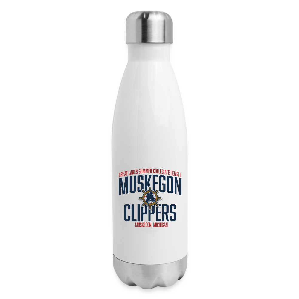 Insulated Stainless Steel Water Bottle - white