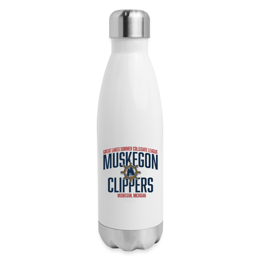 Insulated Stainless Steel Water Bottle - white