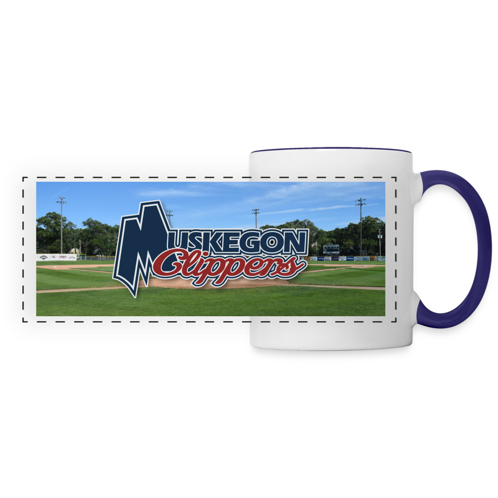 Muskegon Clippers - Panoramic Mug - white/cobalt blue