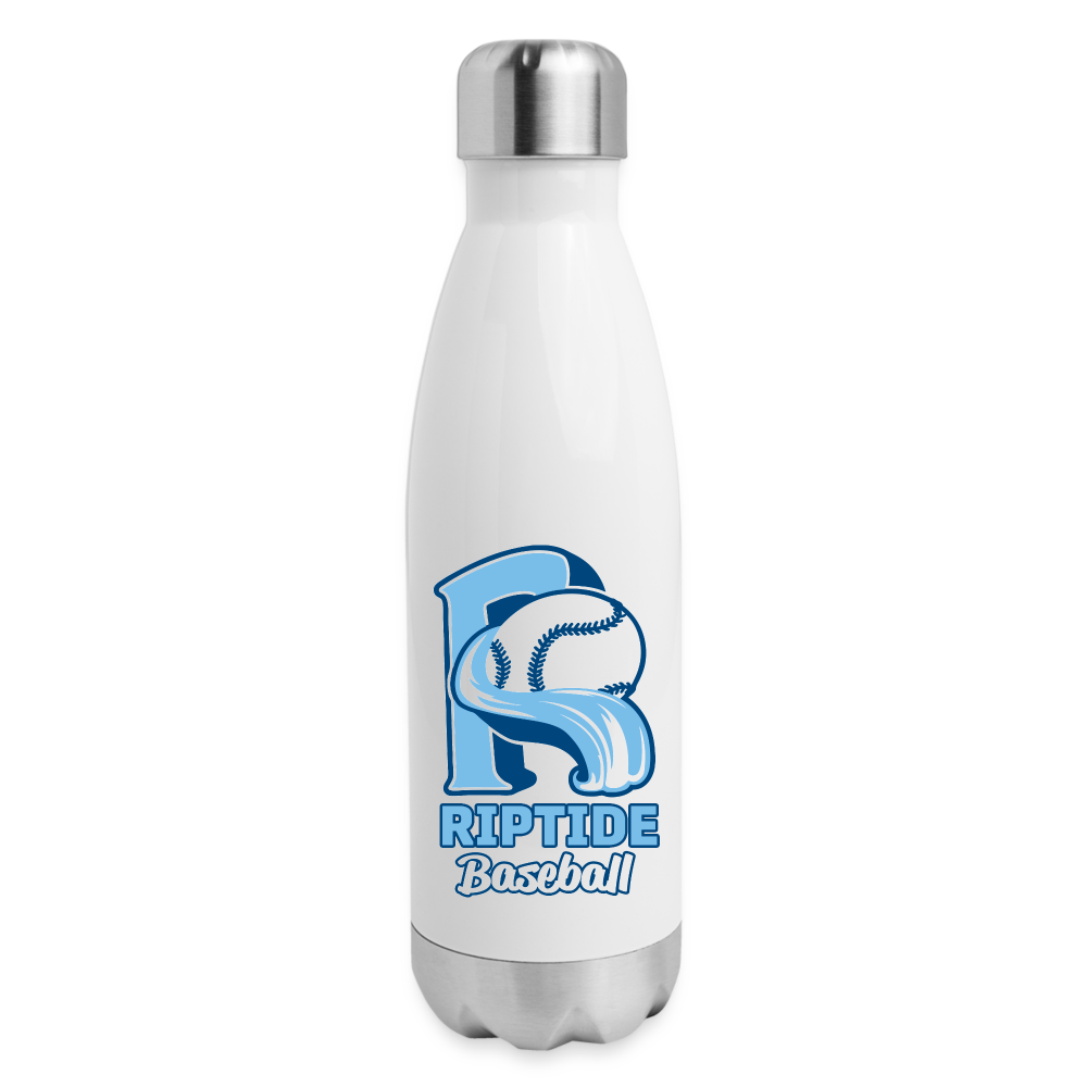 Riptide Baseball - Insulated Stainless Steel Water Bottle - white