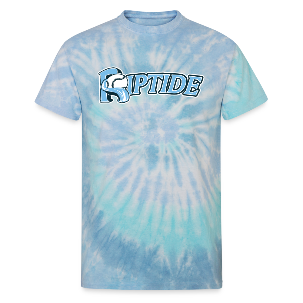 Riptide Baseball - Unisex Tie Dye T-Shirt - blue lagoon