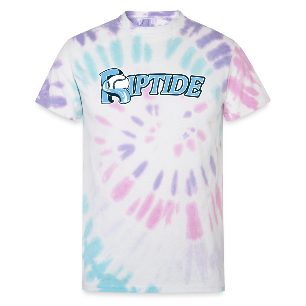 Riptide Baseball - Unisex Tie Dye T-Shirt - Pastel Spiral