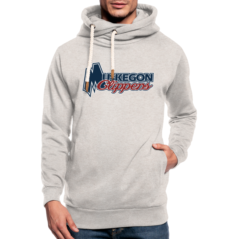 Muskegon Clippers - Shawl Collar Hoodie - heather oatmeal