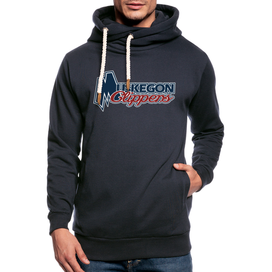 Muskegon Clippers - Shawl Collar Hoodie - navy