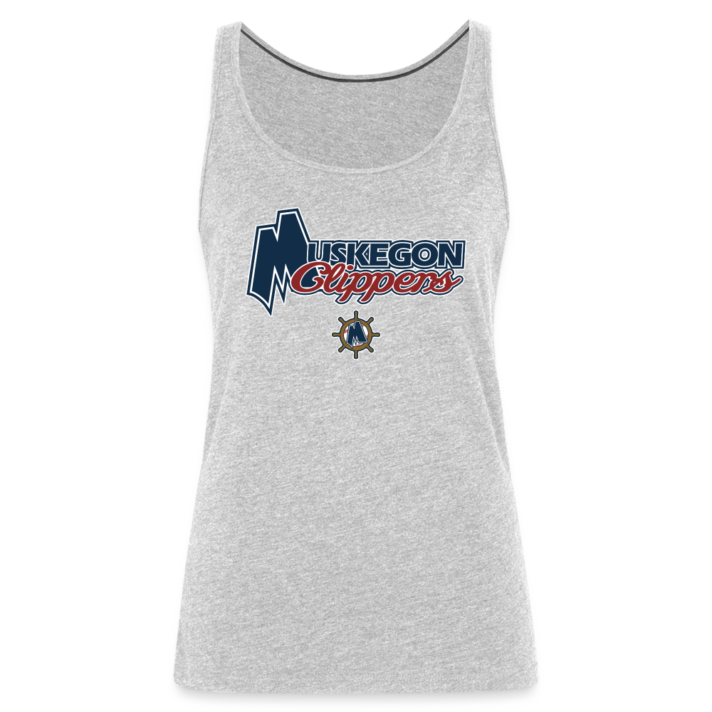 Muskegon Clippers - Women’s Premium Tank Top - heather gray