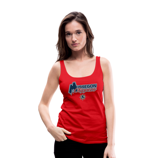 Muskegon Clippers - Women’s Premium Tank Top - red