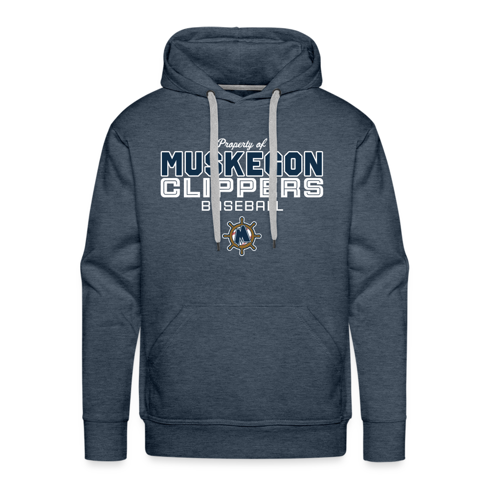 Muskegon Clippers - Men’s Premium Hoodie - heather denim