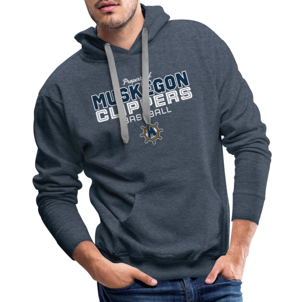 Muskegon Clippers - Men’s Premium Hoodie - heather denim