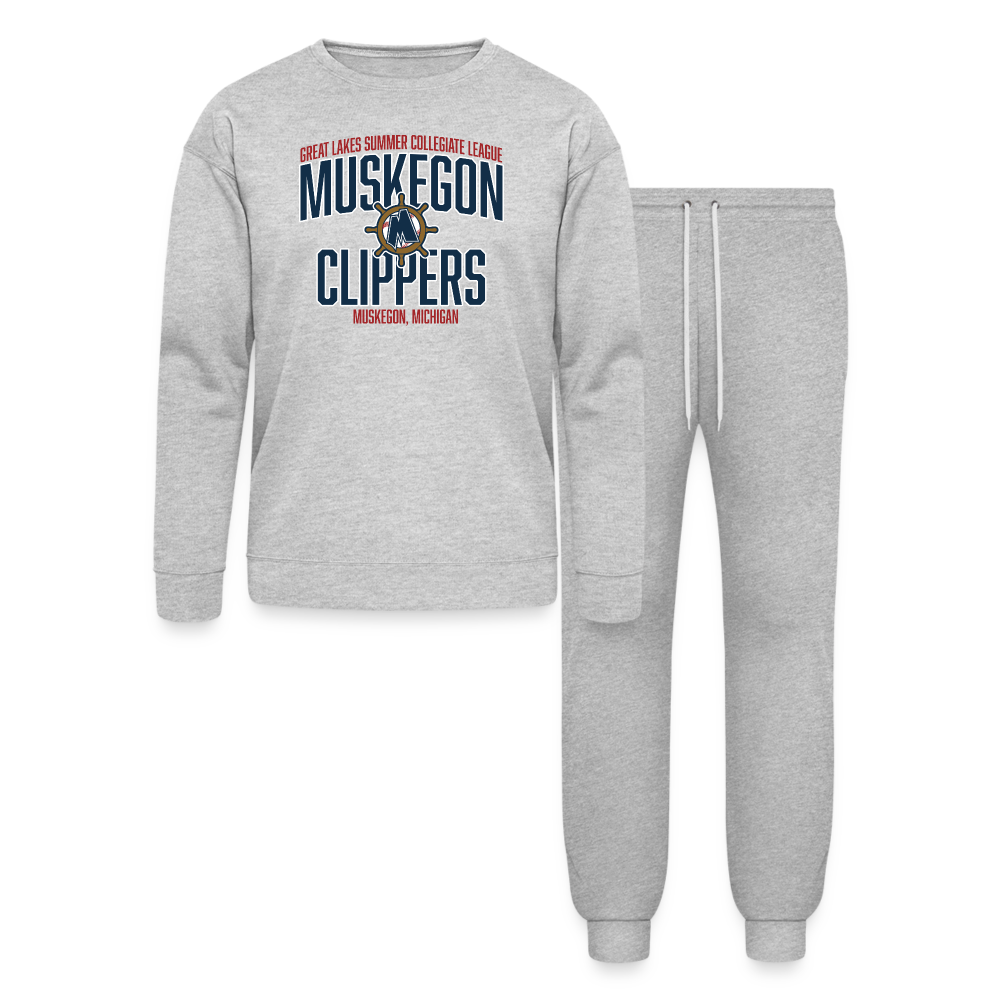 Muskegon Clippers - Lounge Wear Set by Bella + Canvas - heather gray