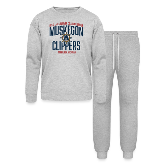 Muskegon Clippers - Lounge Wear Set by Bella + Canvas - heather gray