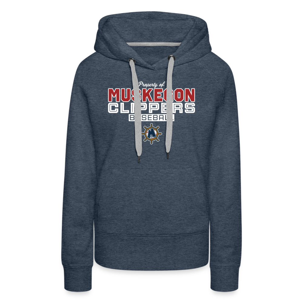 Muskegon Clippers - Women’s Premium Hoodie - heather denim