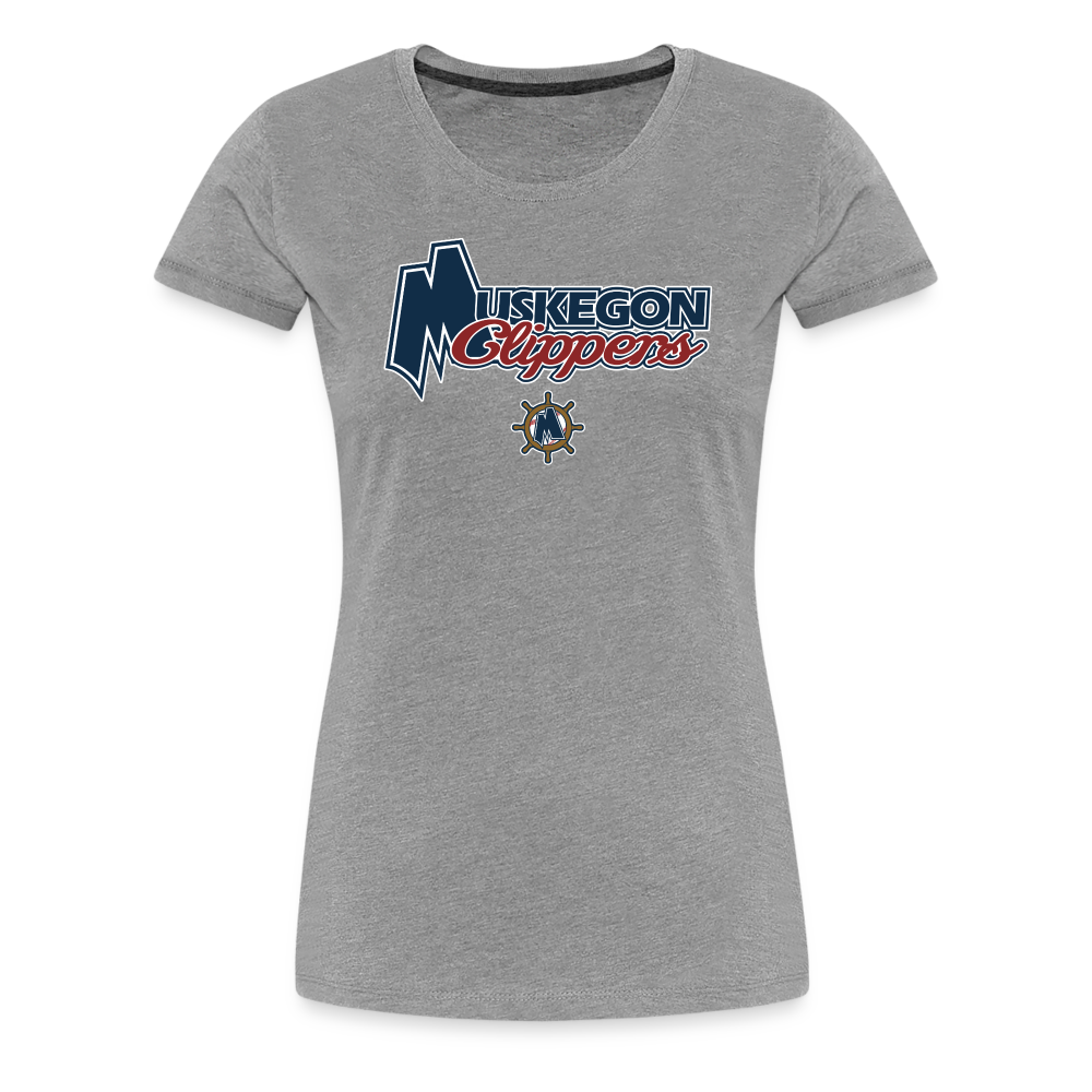 Muskegon Clippers - Women’s Premium T-Shirt - heather gray