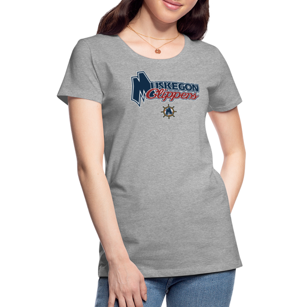 Muskegon Clippers - Women’s Premium T-Shirt - heather gray