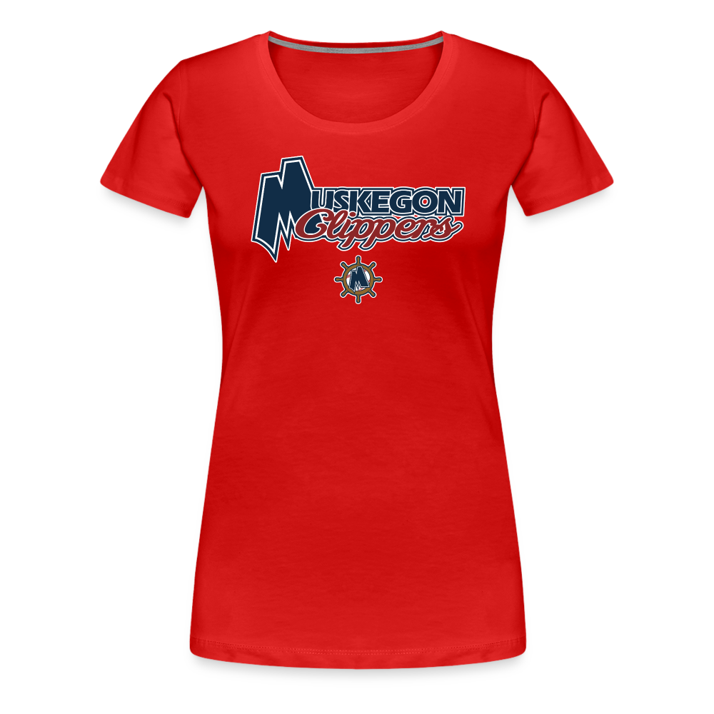 Muskegon Clippers - Women’s Premium T-Shirt - red