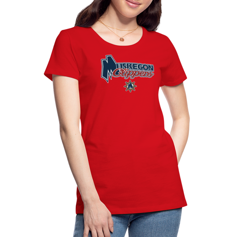 Muskegon Clippers - Women’s Premium T-Shirt - red