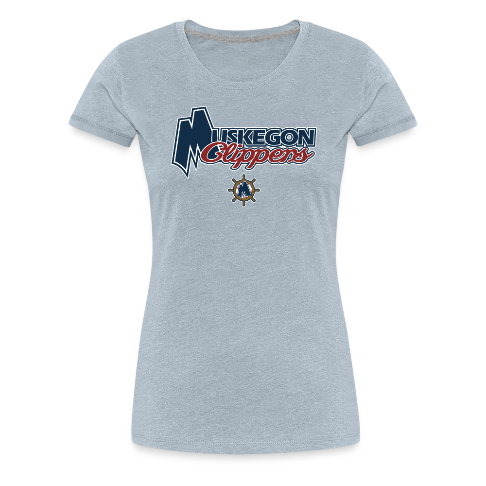 Muskegon Clippers - Women’s Premium T-Shirt - heather ice blue