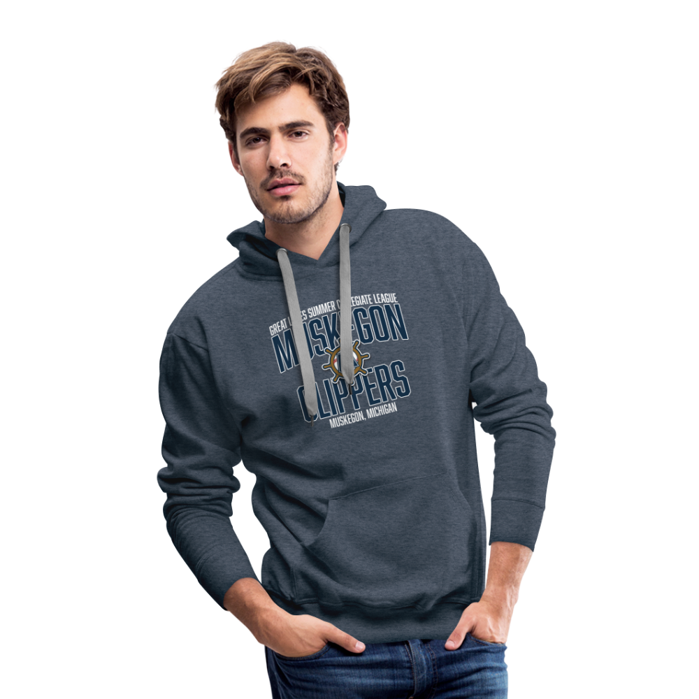 Muskegon Clippers - Men’s Premium Hoodie - heather denim